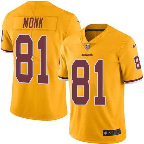 Nike Men & Women & Youth Redskins 81 Art Monk Gold Color Rush Limited Jersey,We sell and wholesale Nike Men & Women & Youth Redskins 81 Art Monk Gold Color Rush Limited Jersey on line form chian!